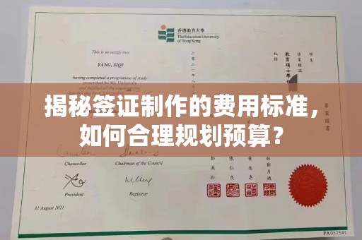 五通桥揭秘签证制作的费用标准，如何合理规划预算？