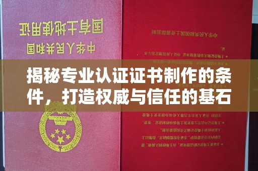 五通桥揭秘专业认证证书制作的条件，打造权威与信任的基石