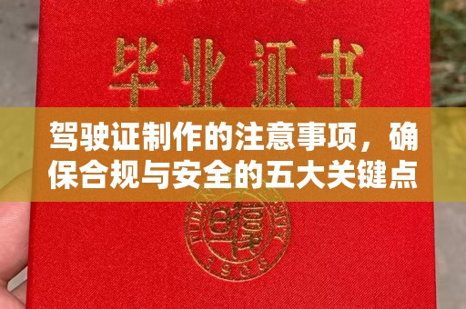五通桥驾驶证制作的注意事项，确保合规与安全的五大关键点