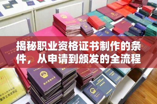 五通桥揭秘职业资格证书制作的条件，从申请到颁发的全流程解析