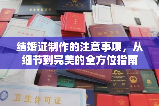 五通桥结婚证制作的注意事项，从细节到完美的全方位指南